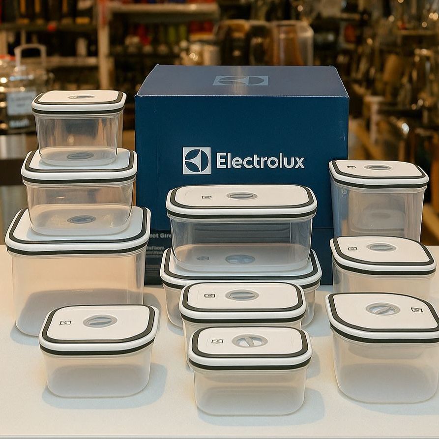 Kit Potes Herméticos Plásticos Cinza 8 Unidades Electrolux
